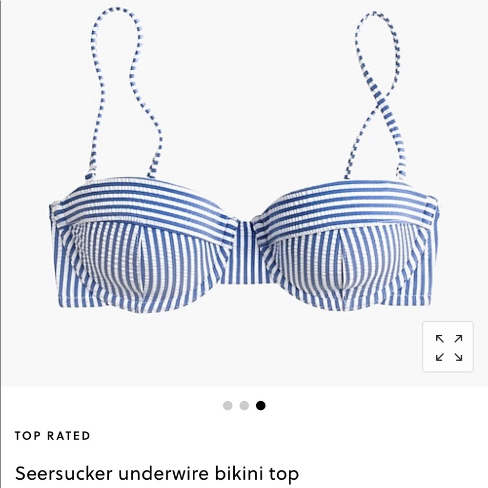 J. Crew Seersucker Bikini Top